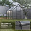 Outsunny Polycarbonate Greenhouse Walk-In Sliding Door-1312387939-1312387938