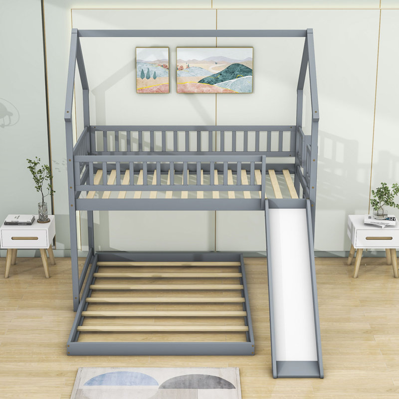 Rosehill Kids Twin Over Full Bunk Bed, Gray