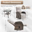 Esquer 3 - Pieces Outdoor Wicker Poolside Reclining Swivel Chaise Lounge With Adjustable Recliner And Side Table-1162956108