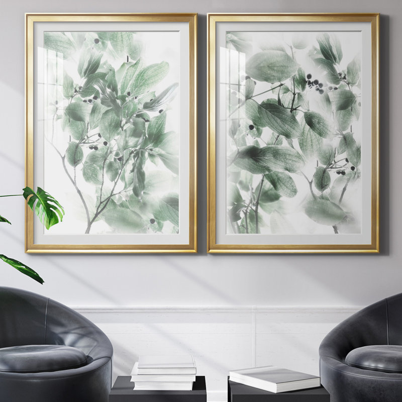 Irene Weisz - 2 Piece Print, 36.5" H x 26.5" W x 1" D, Gold Paper, White