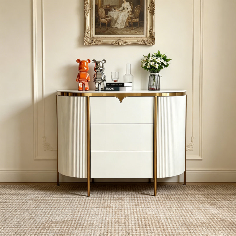 Armoire d'appoint minimaliste de style italien, Blanc