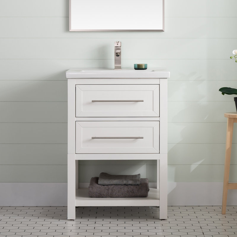 Ensemble de meuble-lavabo simple 24 po Bickley, Blanc