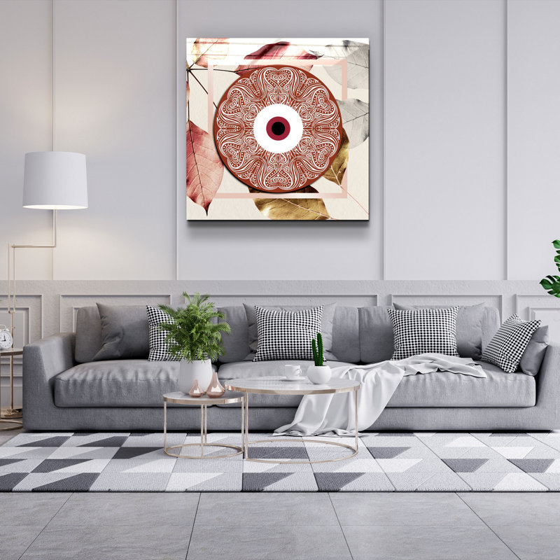 Elegant Decorative Tempered Glass Painting, 40 x 40 Inches | 100% Tempered Glass, Thickness: 0.16 Inches | UV Printing for Vibrant Colors & Durability | Perfect for Home Decor & Art Enthusiasts