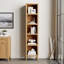 Bibliothèque haute et étroite, tablette cubique ouverte à 5 niveaux, bibliothèque de rangement modulaire autoportante pour salon, bureau ou salle d'étude-134223214