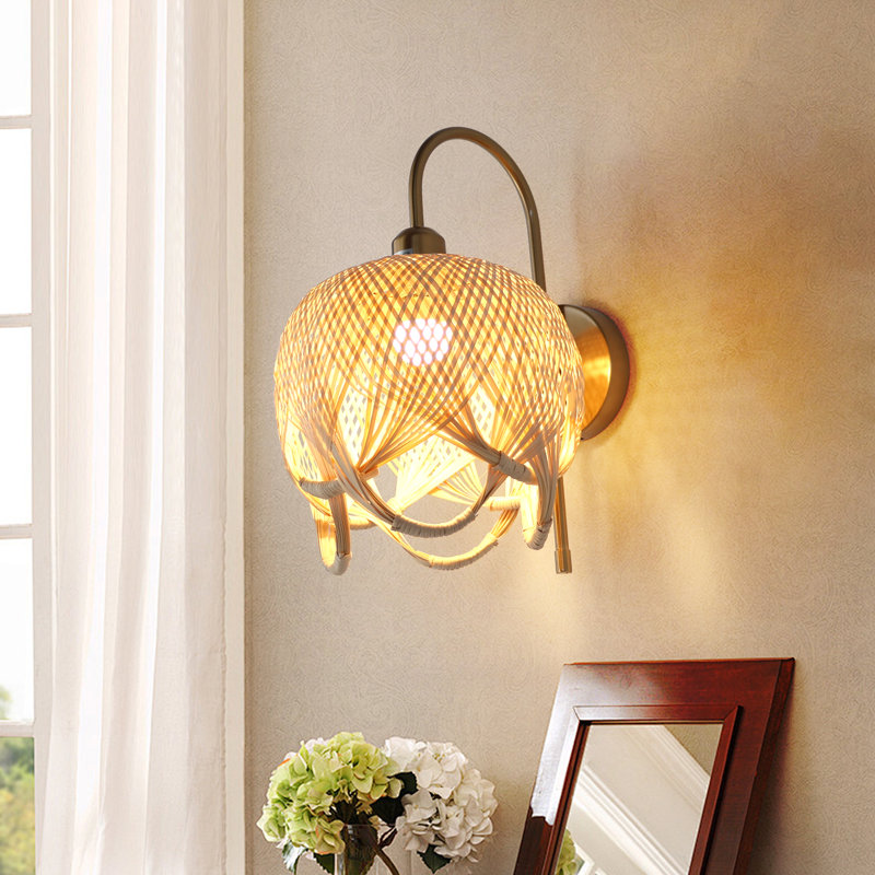 Applique à bras 1 lumière Farmhouse Boho