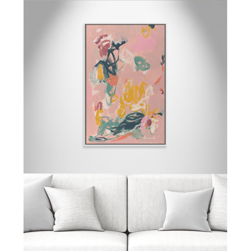 «La vie en rose» par Marisol Evora, L 25,5 po x H 37,5 po, Flotteur blanc