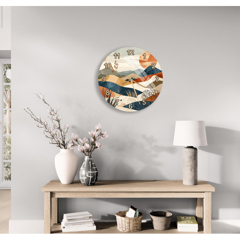 Horloge murale Boho, Doré d'Angleterre, 14 pouces