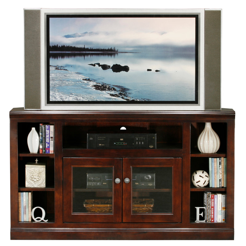 Unfinished Corner TV Stand, Black, Glass