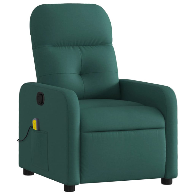 Fauteuil inclinable Vidaxl, Tissu vert foncé