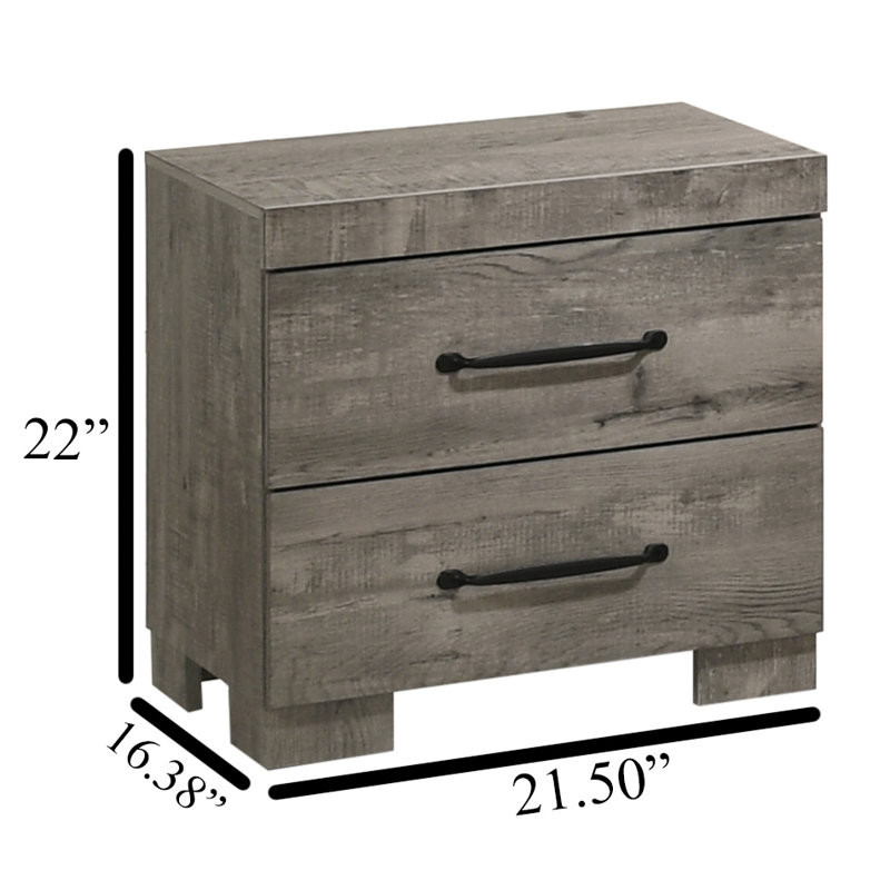 Table de chevet 2 tiroirs Dixon