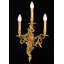 3 - Light French Gold/Bronze Candle Wall Light
