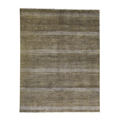 Hand-Knotted High-Quality Brown and Gray Area Rug