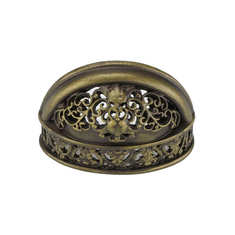 Juliane Grace 1-9/16 inches center to center finger pull in Antique Brass, Antique Brass