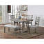 Table de salle à manger à motif de grain de bois à motif de losanges 1pc