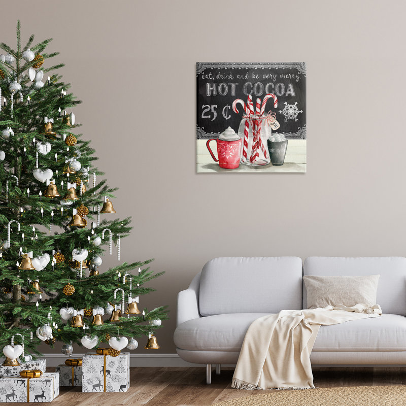 Art mural sur toile The Holiday Aisle®, cacao et bonbon, par Carol Robinson, H 30 po x l 30 po x P 1,5 po