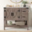 Ensemble de meuble-lavabo de salle de bain avec lavabo 36,6 po Chimira, gris rustique-742536489-761765469