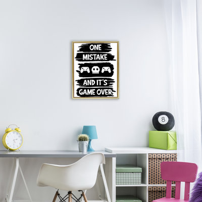 One Mistake It's Game Over Floating Frame, design by Marcus Prime
