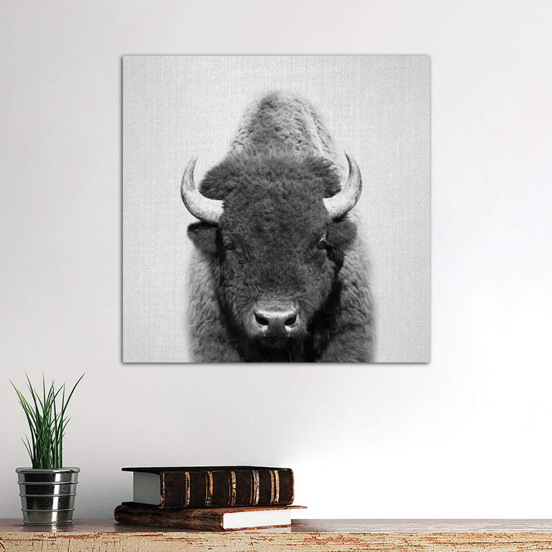 «Buffalo», reproduction d'art, H 48 po x l 48 po x 1,5 po, Toile tendue