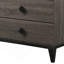 Dessus en faux marbre et commode au fini chêne gris rustique