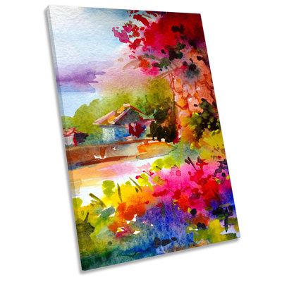 X8464 Summer Floral Garden - Wrapped Canvas Art Prints