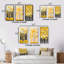 «Abstract Yellow Forest Minimal Art», ensemble de 3 pièces sur toile-437067586-437067587
