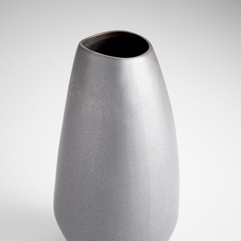 Sharp Ceramic Table Vase, 12" H x 6.5" W x 6.5" D