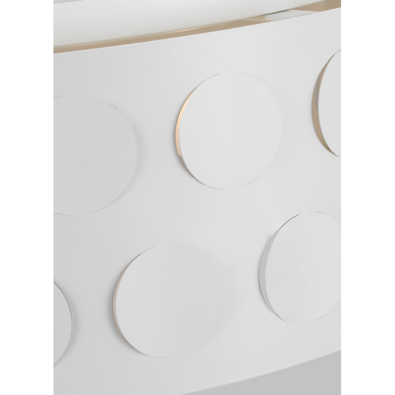 Plafonnier encastré 4 lumières 27,4 po Dottie, Blanc mat
