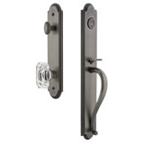Complete Inactive Arc Dummy Handleset with Baguette Crystal Knob and Rosette