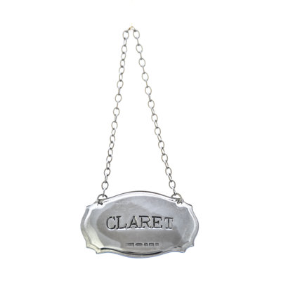 Decanter Label Chippendale Design Claret