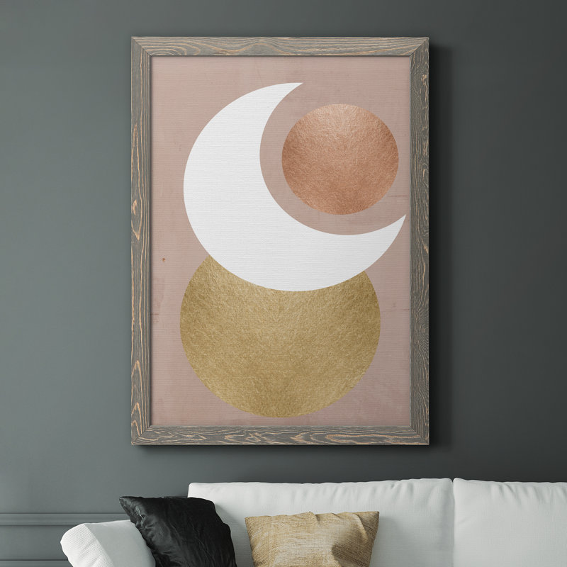 Lunar Mystic - Peinture sur toile encadrée, H 44 po x l 31 po x P 1 po, Encadré gris