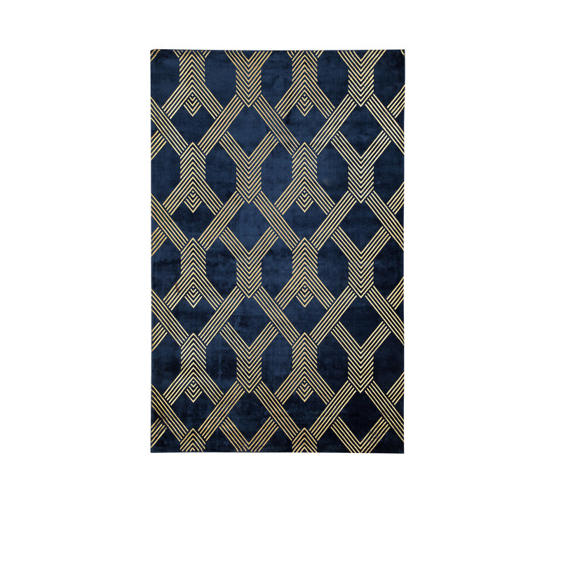 Lavaca Geometric Viscose Hand Woven Area Rug, Rectangle 140 x 200cm