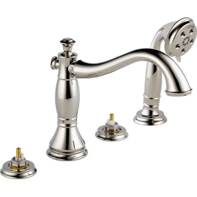 Cassidy Deck Mounted Roman Tub Faucet Trim with Diverter