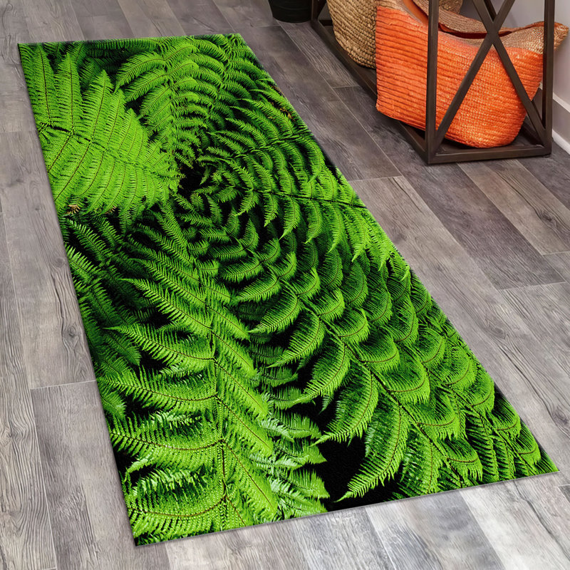 Luxurious High-Pile Soft Type Printed Rug with an Intricate Floral Design for an Elegant Touch in Your Home Decor