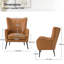 Cahyadi Faux Leather Wingback Chair-360032563