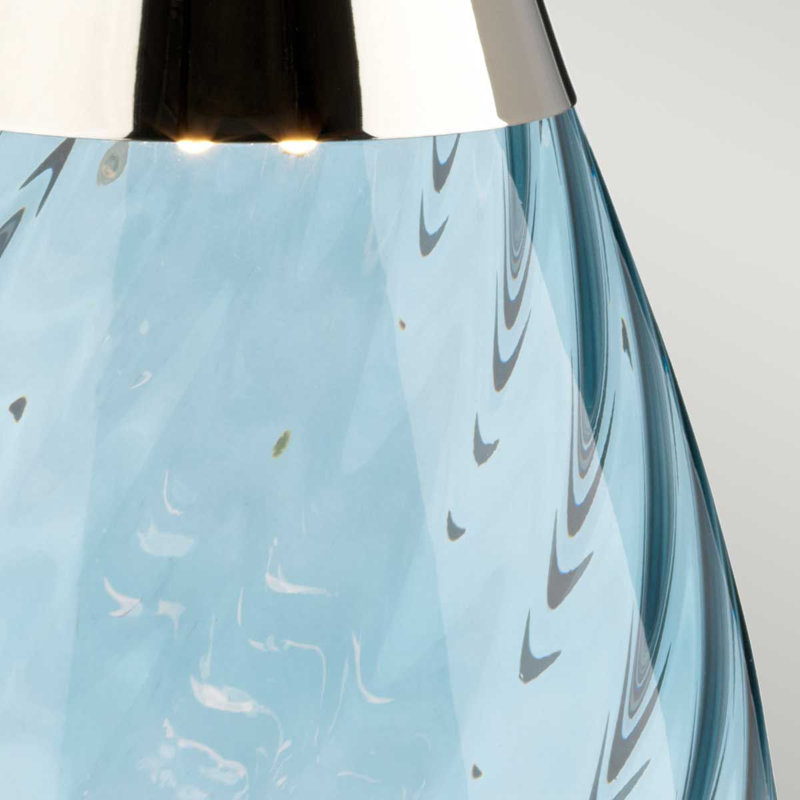 Morrisdale Glass Table Lamp, Blue, Blue