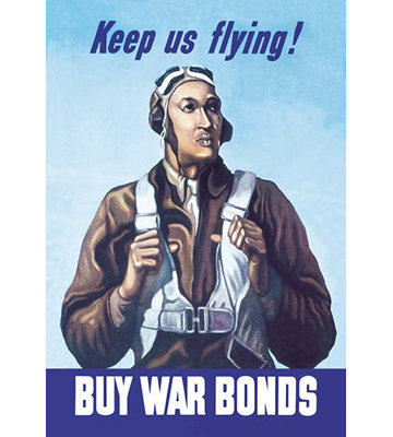 Publicité rétro « keep us flying buy »