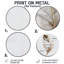 Plume brune à l'aquarelle brune - art mural floral rond en métal-1389490850