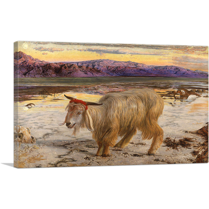 «The Scapegoat 1854» par William Holman Hunt, reproduction d'art sur toile tendue, H 26 po x l 40 po x P 0,75 po