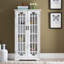 Armoire multimédia à panneau de fenêtre noire-33089849