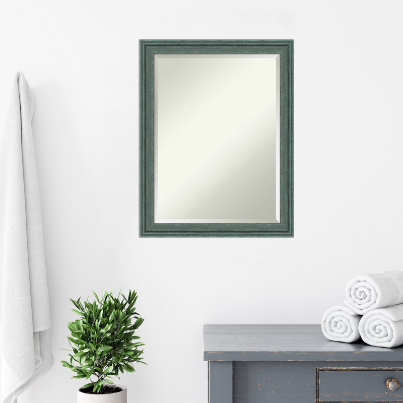 Miroir mural Hauck, Bleu, 27,5 po x 21,5 po
