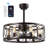 Celeste 21.6" 6-Light Industrial Farmhouse 6-Speed Metal Mobile-App/Remote-Controlled Caged LED Ceiling Fan-108648552