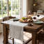 Chemin de table tressé en lin et coton ajouré, style ferme, 33 x 229 cm, ensemble de 2 ou 3, beige, idéal pour la décoration de table à manger, les mariages et les fêtes de fin d'année.-133712979-133712981