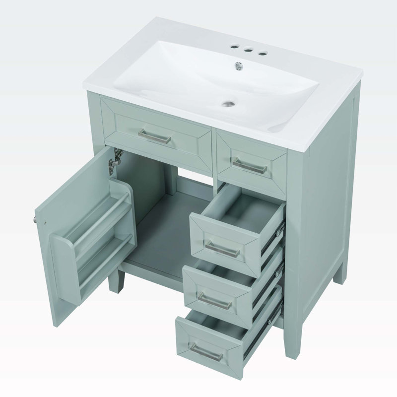 Armoire de salle de bain Mirveta, Vert