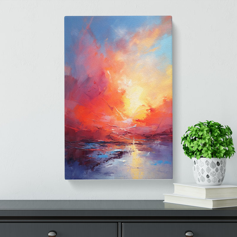 Sunset Gestural No.2 - No Frame Print, 60cm H x 40cm W x 3cm D