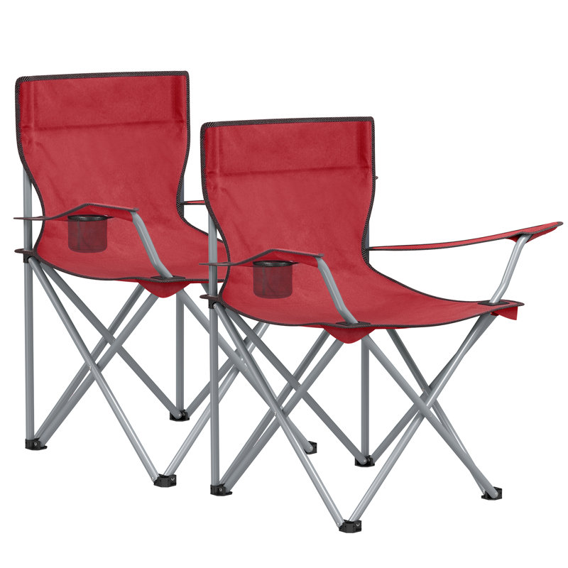 Canalp Folding Camping Chair (Set of 2), Red