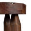 Table de bout ronde 19 po en bois récupéré brun patiné