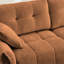Ensemble de canapé 3 places avec 3 repose-pieds et coussins, structure en bois massif robuste en chenille texturée élégante. Idéal pour les salons, les salons, les bureaux, les hôtels et l'orange brûlé-475956991
