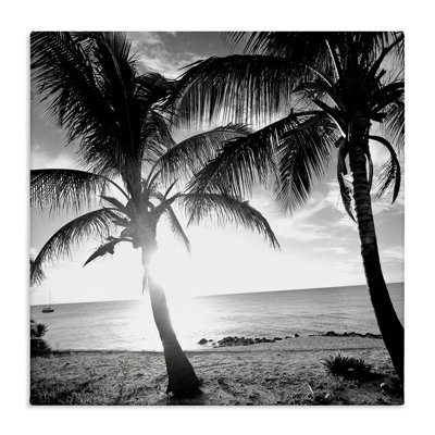 "Sunlit Palm Silhouettes", art mural par Susan Bryant