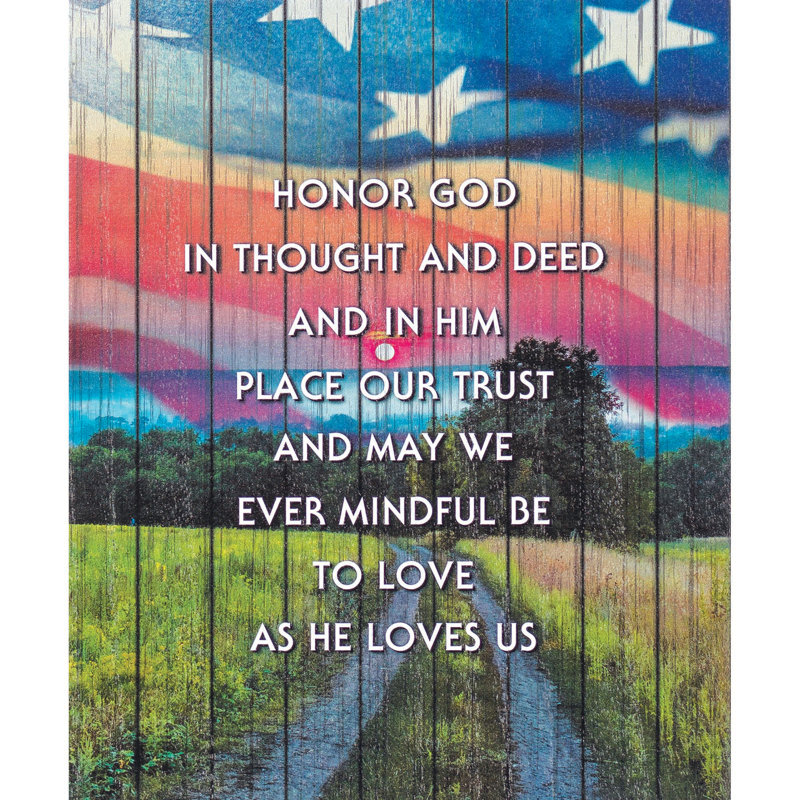 " Honor God Thought Deed "