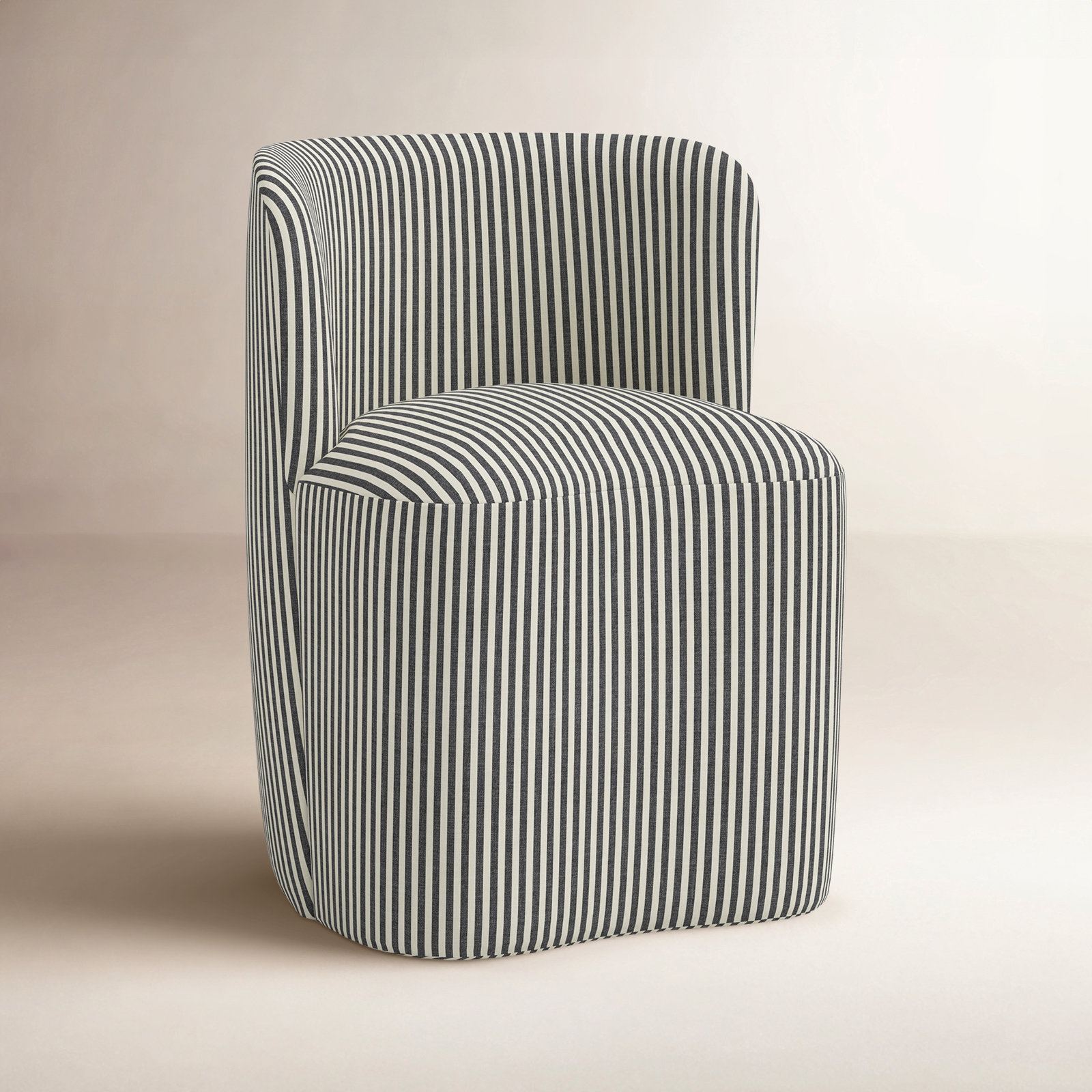 Stoffer Home x Cloth & Co. Gail Dining Chair, Jane Stripe Carbon